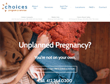 Tablet Screenshot of pregnancychoice.org